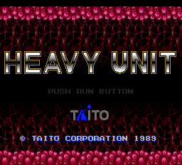 Heavy Unit title screen for PC Engine